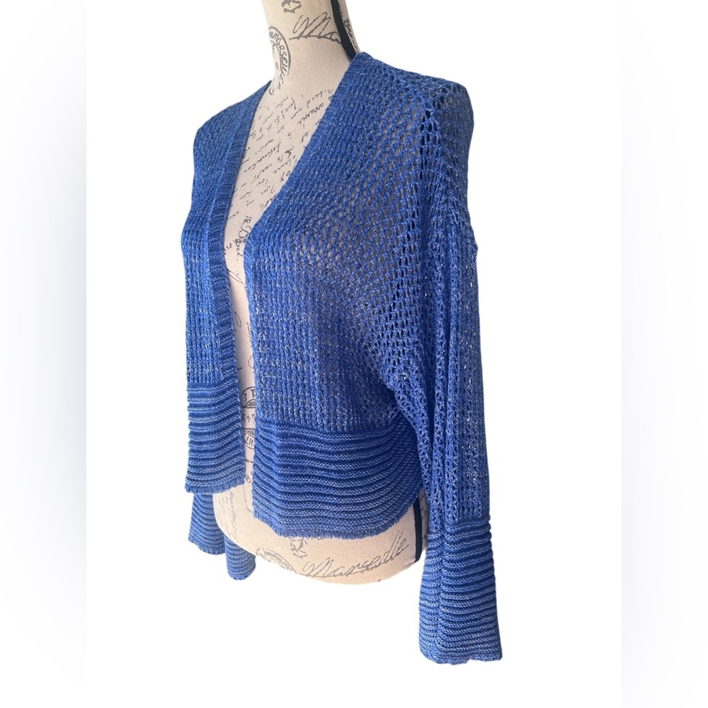 Anthropologie Women's Blue Open-Knit Sweater , one size - Picture 2 of 8